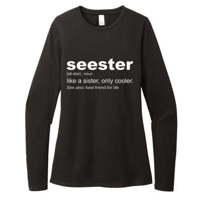 Seester Definition Like A Sister Only Cooler Womens CVC Long Sleeve Shirt