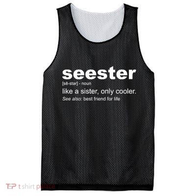 Seester Definition Like A Sister Only Cooler Mesh Reversible Basketball Jersey Tank