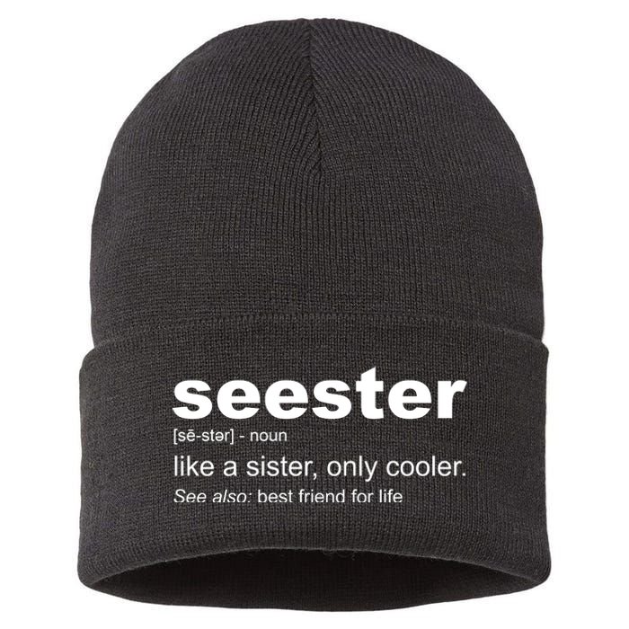 Seester Definition Like A Sister Only Cooler Sustainable Knit Beanie