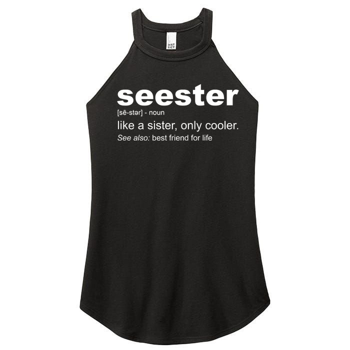 Seester Definition Like A Sister Only Cooler Women's Perfect Tri Rocker Tank