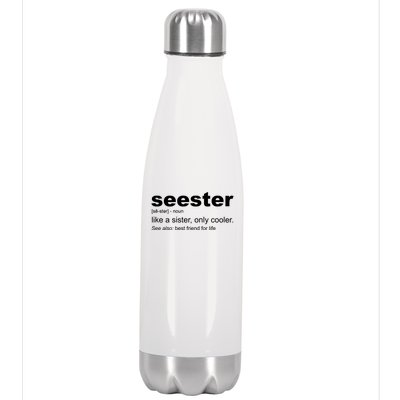 Seester Definition Like A Sister Only Cooler Stainless Steel Insulated Water Bottle