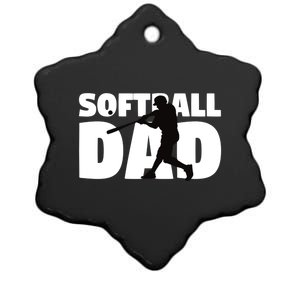 Softball Dad Meaningful Gift Softball Silhouette Gift Father Gift Ceramic Star Ornament