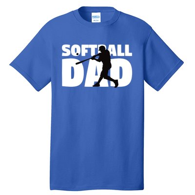 Softball Dad Meaningful Gift Softball Silhouette Gift Father Gift Tall T-Shirt