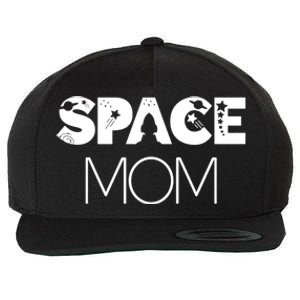 Space Day Mom Astronaut Moon Stars Universe Planet Gift Wool Snapback Cap