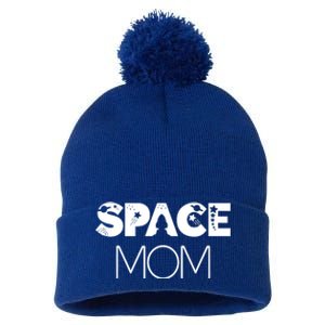 Space Day Mom Astronaut Moon Stars Universe Planet Gift Pom Pom 12in Knit Beanie