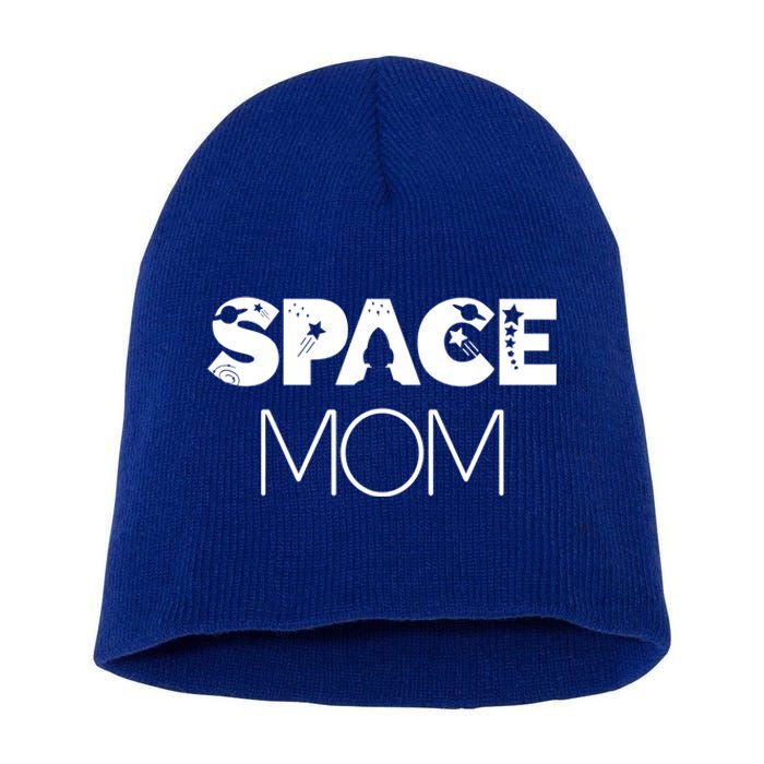 Space Day Mom Astronaut Moon Stars Universe Planet Gift Short Acrylic Beanie