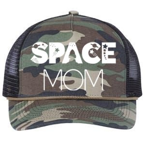 Space Day Mom Astronaut Moon Stars Universe Planet Gift Retro Rope Trucker Hat Cap