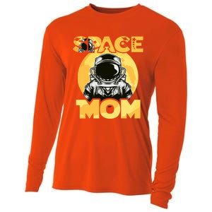 Space Day Mom Astronaut Moon Stars Universe Planet Funny Gift Cooling Performance Long Sleeve Crew