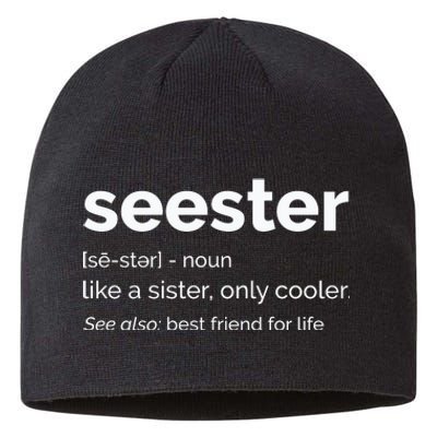 Seester Definition Mom Sister Friend Sister Sustainable Beanie