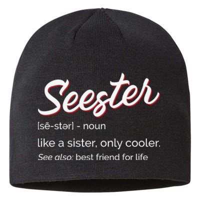 Seester Definition Mom Sister Friend Sister Sustainable Beanie