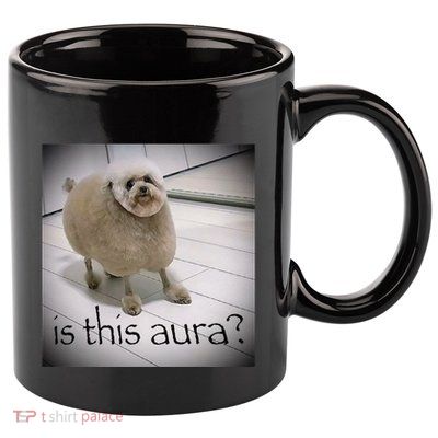 Silly Dog Meme Meme Brainrot Gen Z Funny Haircut Dog Meme 11oz C Handle Ceramic Mug