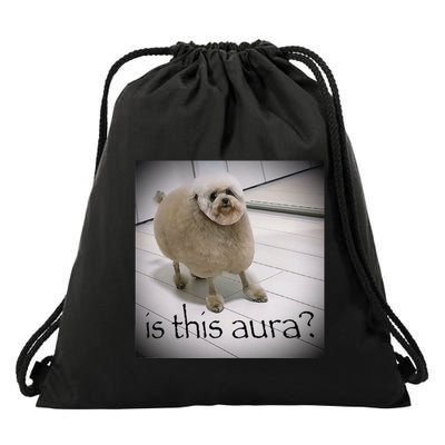 Silly Dog Meme Meme Brainrot Gen Z Funny Haircut Dog Meme Drawstring Bag