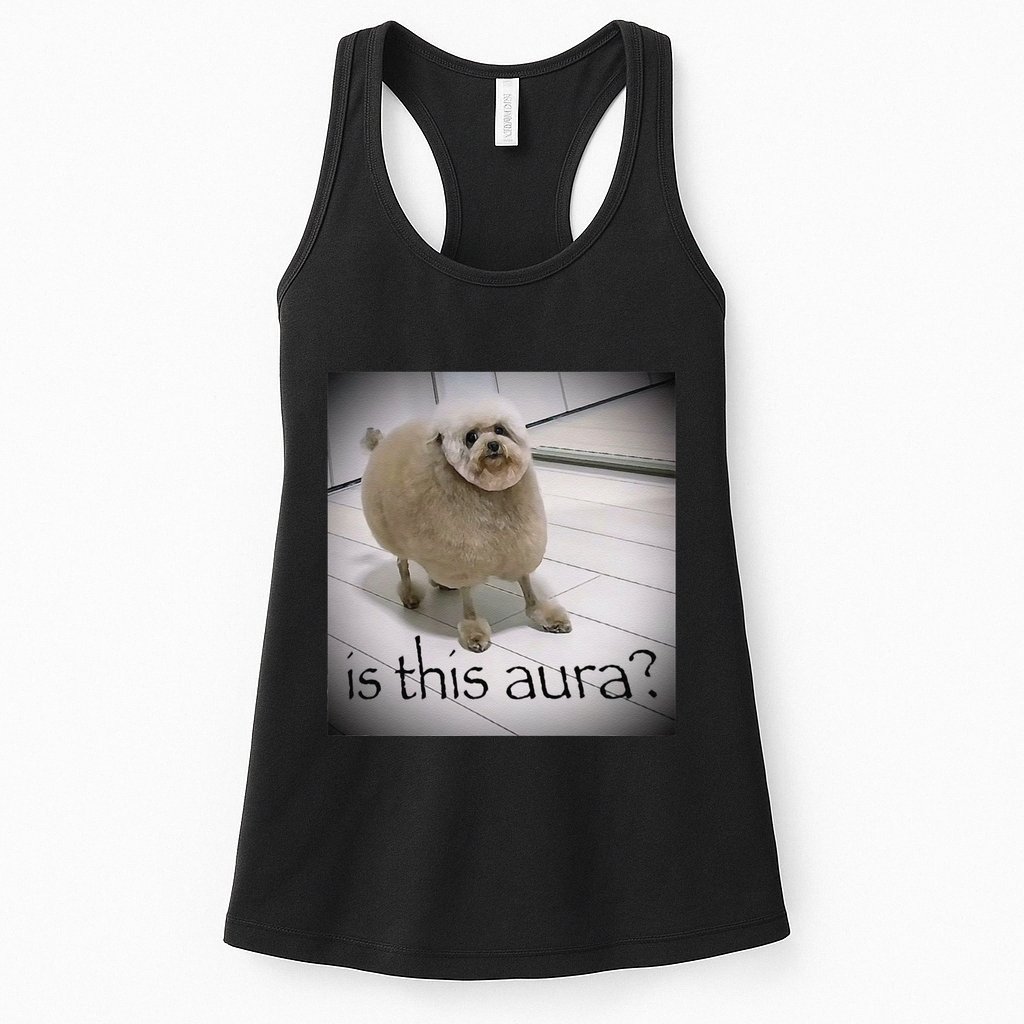 Silly Dog Meme Meme Brainrot Gen Z Funny Haircut Dog Meme Womens Tank Top