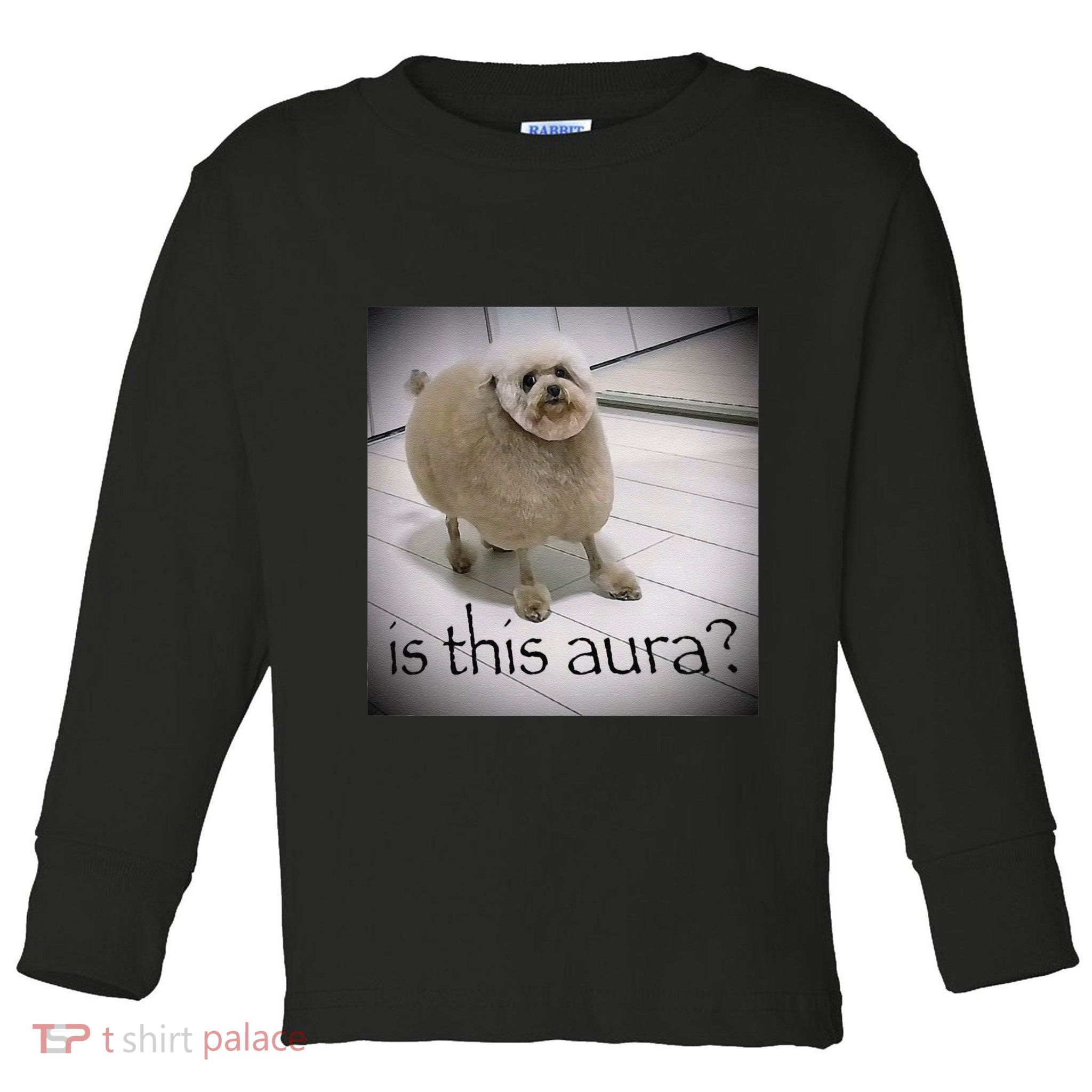 Silly Dog Meme Meme Brainrot Gen Z Funny Haircut Dog Meme Toddler Long Sleeve Shirt