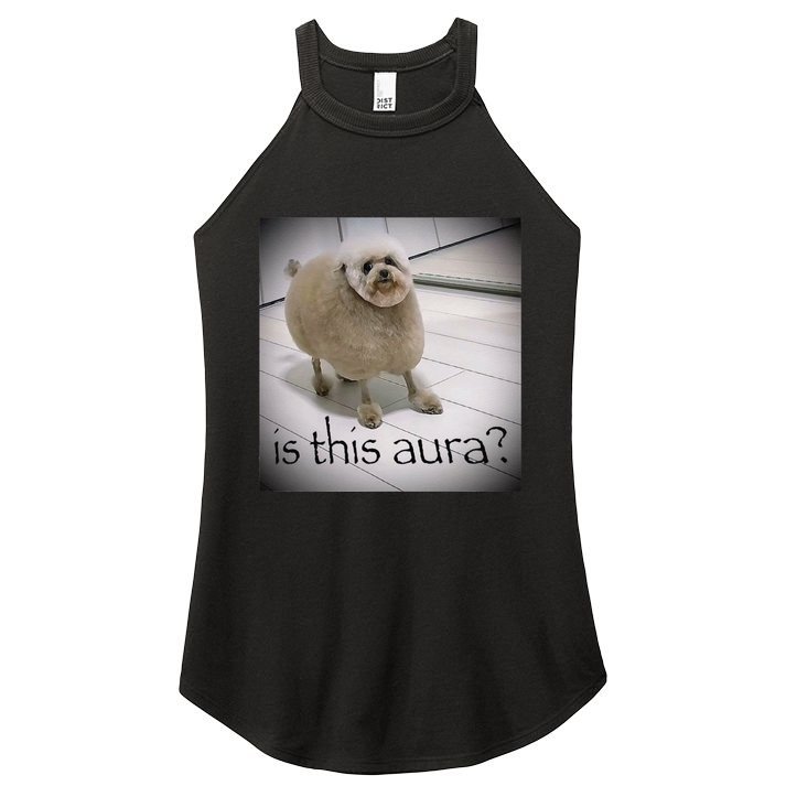 Silly Dog Meme Meme Brainrot Gen Z Funny Haircut Dog Meme Women's Perfect Tri Rocker Tank