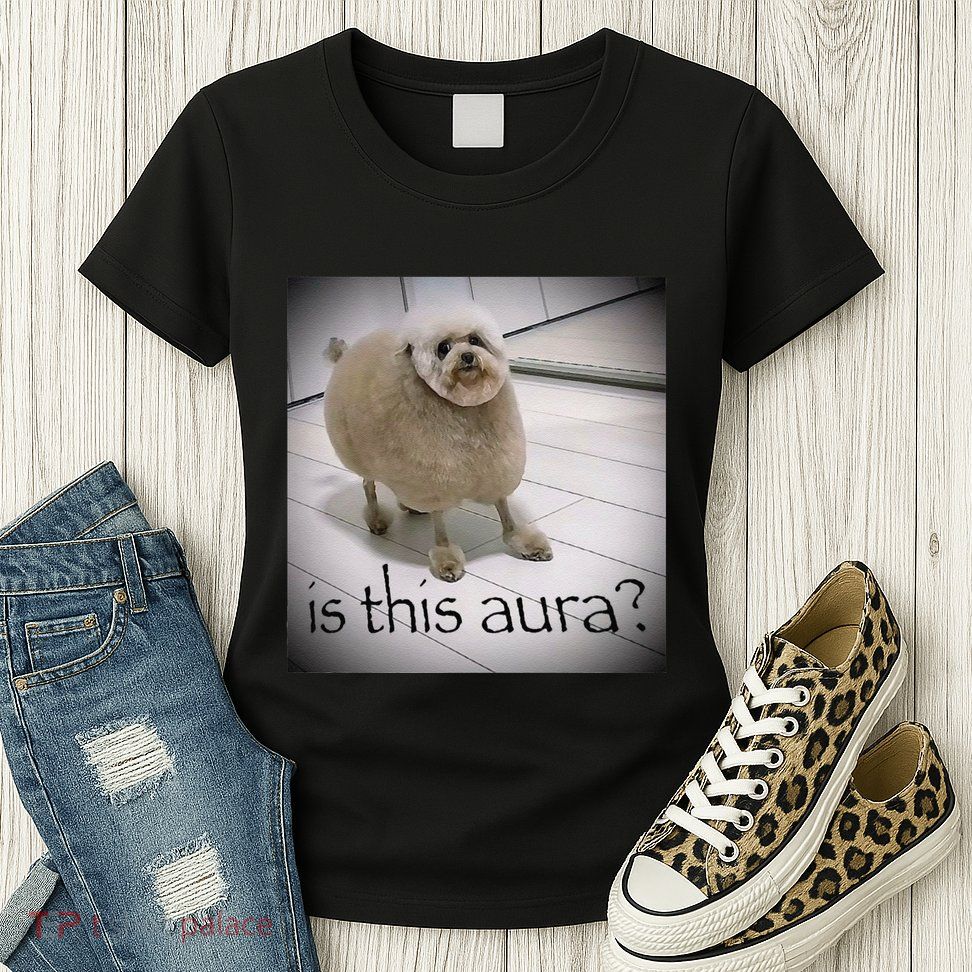 Silly Dog Meme Meme Brainrot Gen Z Funny Haircut Dog Meme Womens T-Shirt