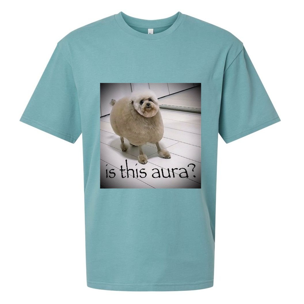 Silly Dog Meme Meme Brainrot Gen Z Funny Haircut Dog Meme Sueded Cloud Jersey T-Shirt