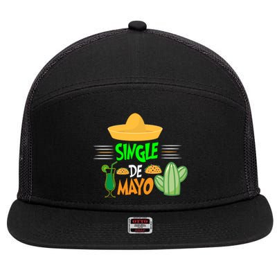 Single De Mayo for Mens Womens Kids Mexican Fiesta 5 De Mayo 7 Panel Mesh Trucker Snapback Hat