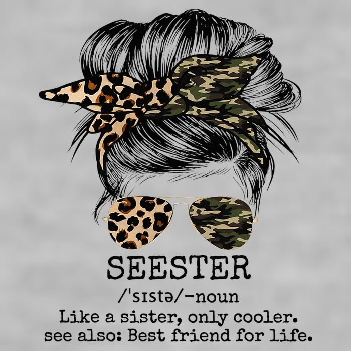 Seester Definition Messy Bun Camo Cheetah Ladies PosiCharge Tri-Blend Wicking Tank