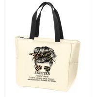 Seester Definition Messy Bun Camo Cheetah Zip Tote Bag