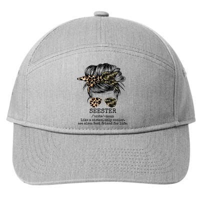 Seester Definition Messy Bun Camo Cheetah 7-Panel Snapback Hat