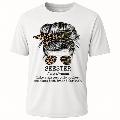 Seester Definition Messy Bun Camo Cheetah Performance Shirt