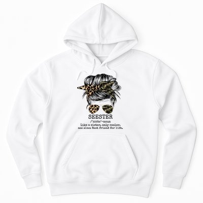 Seester Definition Messy Bun Camo Cheetah Hoodie