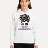 Seester Definition Messy Bun Camo Cheetah Hoodie
