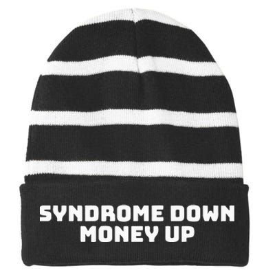 Syndrome Down Money Up Striped Beanie with Solid Band