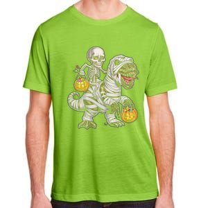 Skeleton Dinosaur Mummy Halloween Pumpkin Trick Treat Gift Adult ChromaSoft Performance T-Shirt