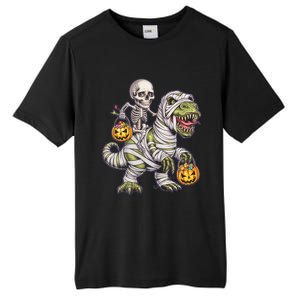 Skeleton Dinosaur Mummy Halloween Pumpkin Trick Treat Gift Tall Fusion ChromaSoft Performance T-Shirt