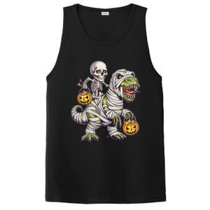 Skeleton Dinosaur Mummy Halloween Pumpkin Trick Treat Gift PosiCharge Competitor Tank