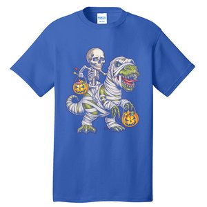 Skeleton Dinosaur Mummy Halloween Pumpkin Trick Treat Gift Tall T-Shirt