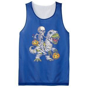 Skeleton Dinosaur Mummy Halloween Pumpkin Trick Treat Gift Mesh Reversible Basketball Jersey Tank