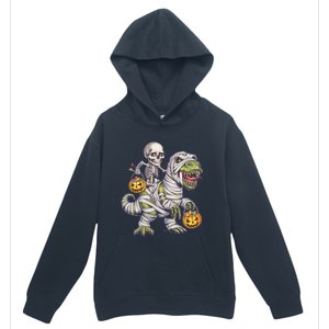 Skeleton Dinosaur Mummy Halloween Pumpkin Trick Treat Gift Urban Pullover Hoodie