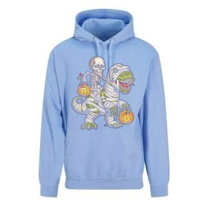 Skeleton Dinosaur Mummy Halloween Pumpkin Trick Treat Gift Unisex Surf Hoodie