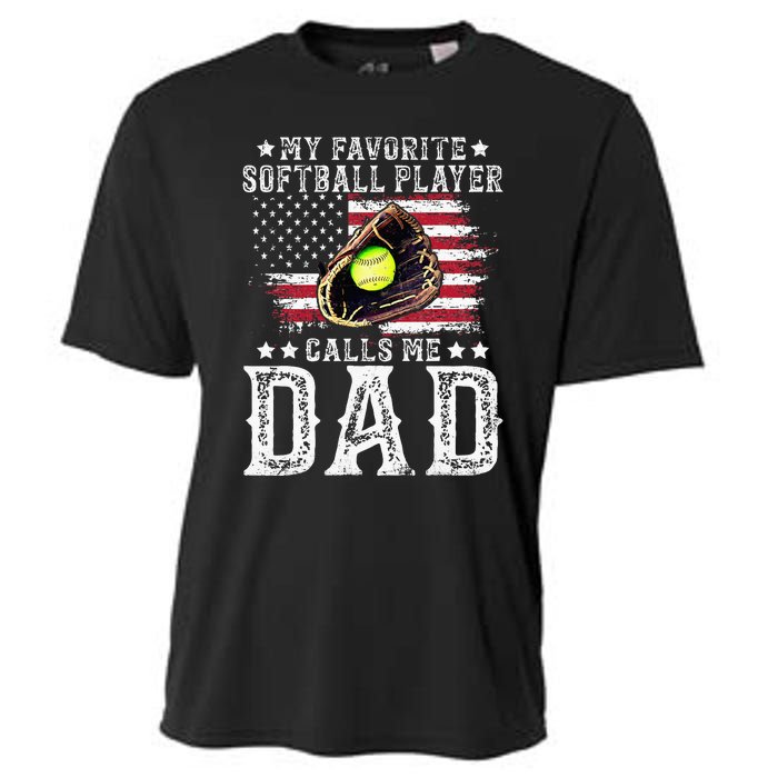 Softball Dad My Favorite Softball Player Calls Me Dad Cooling Performance Crew T-Shirt