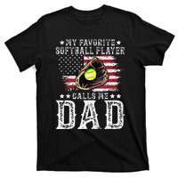 Softball Dad My Favorite Softball Player Calls Me Dad T-Shirt