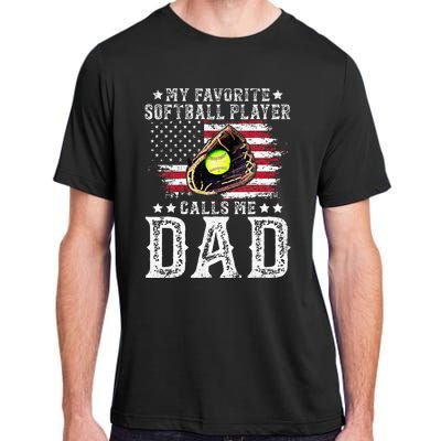 Softball Dad My Favorite Softball Player Calls Me Dad Adult ChromaSoft Performance T-Shirt