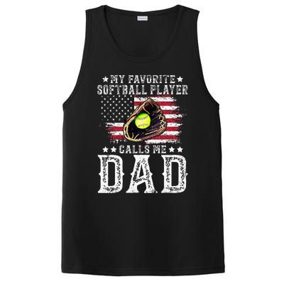 Softball Dad My Favorite Softball Player Calls Me Dad PosiCharge Competitor Tank