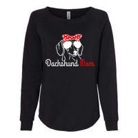 S Dachshund Mom Vintage Sunglasses Funny Cute Wiener Dog Vneck Womens California Wash Sweatshirt