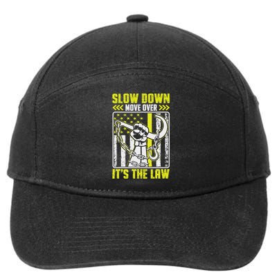 Slow Down Move Over It's The Law Funny Tow Operator 7-Panel Snapback Hat