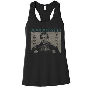 Supernatural Dean Mug Shot Women's Racerback Tank