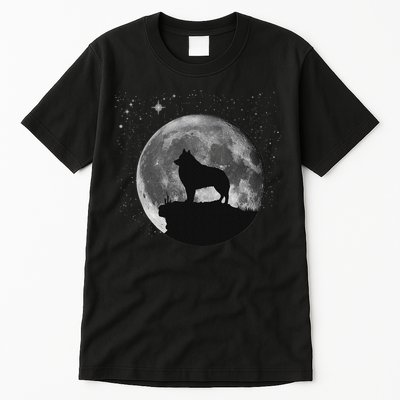 Schipperke Dog Moon Tall T-Shirt
