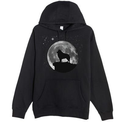 Schipperke Dog Moon Premium Pullover Hoodie