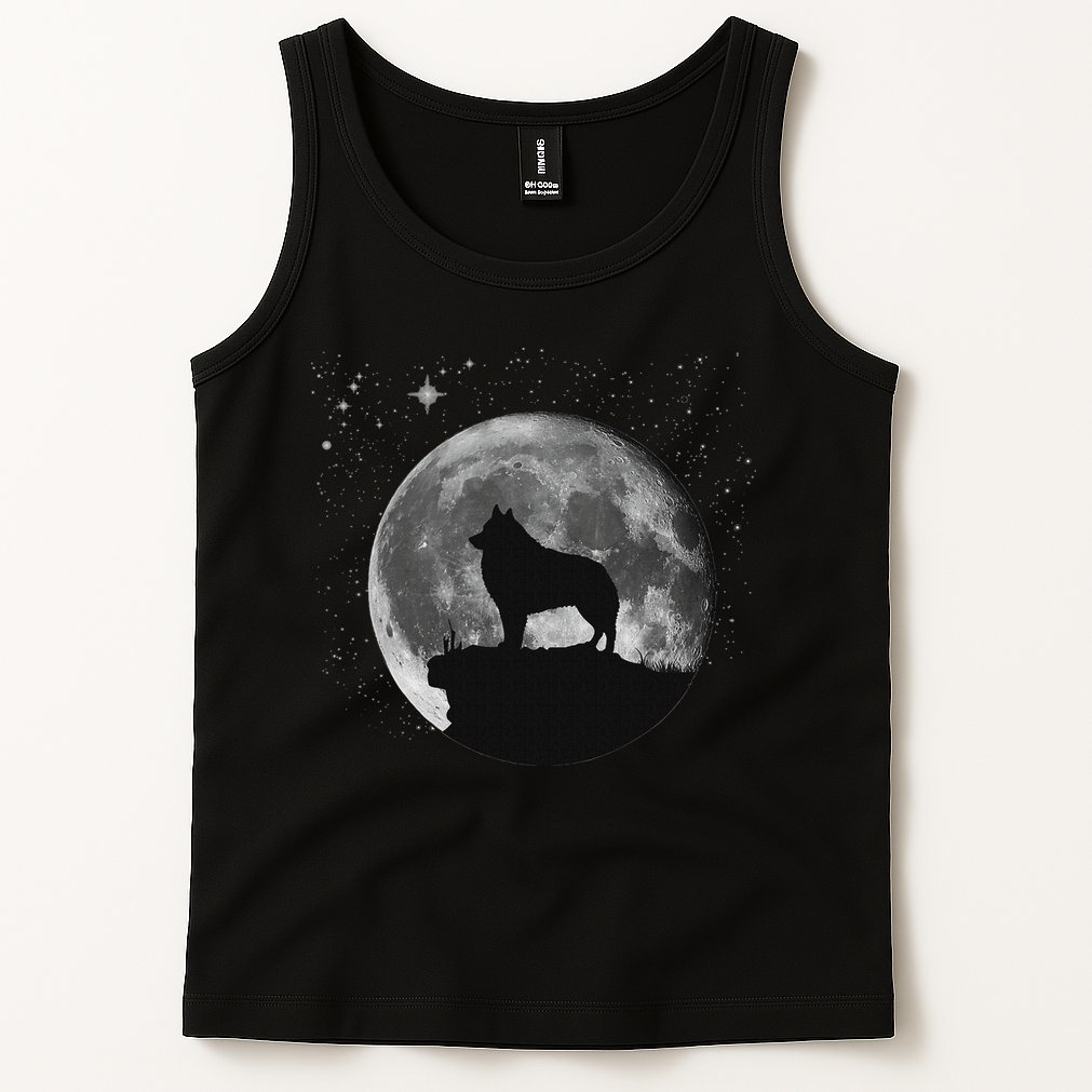 Schipperke Dog Moon Tank Top
