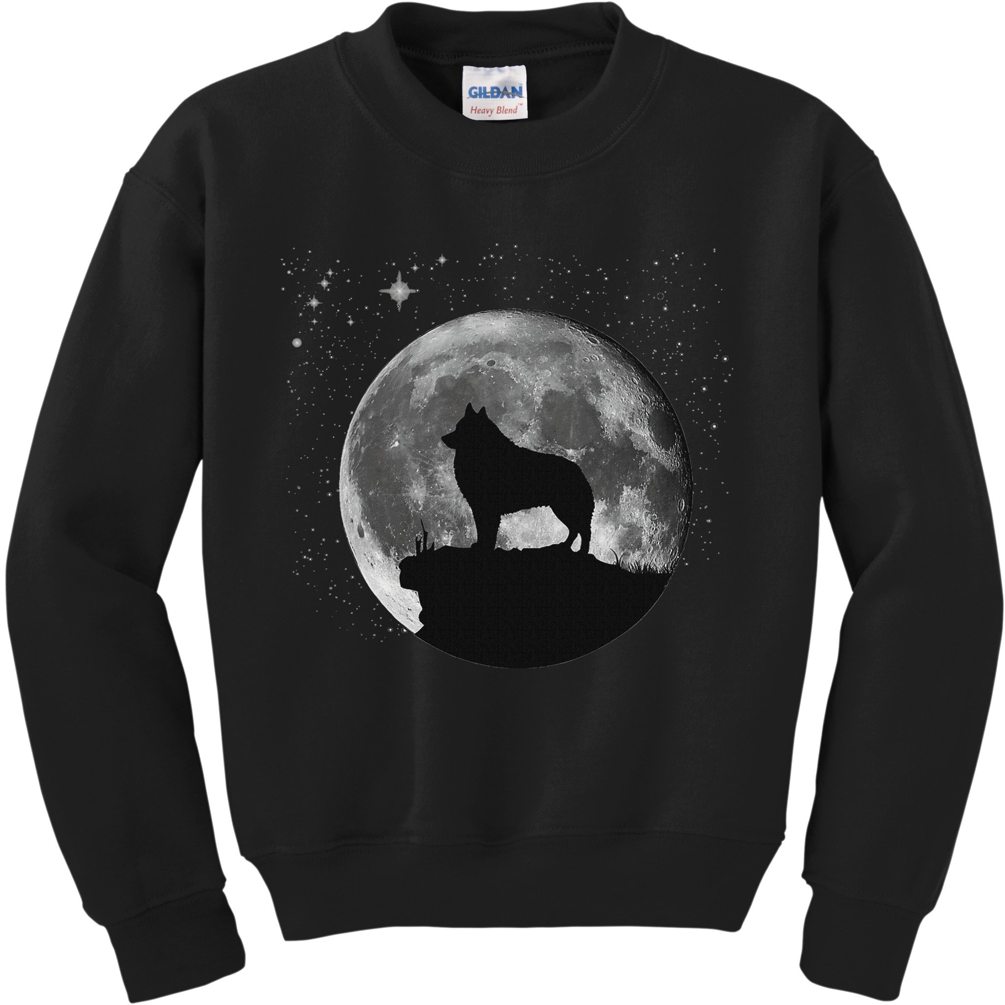 Schipperke Dog Moon Kids Sweatshirt