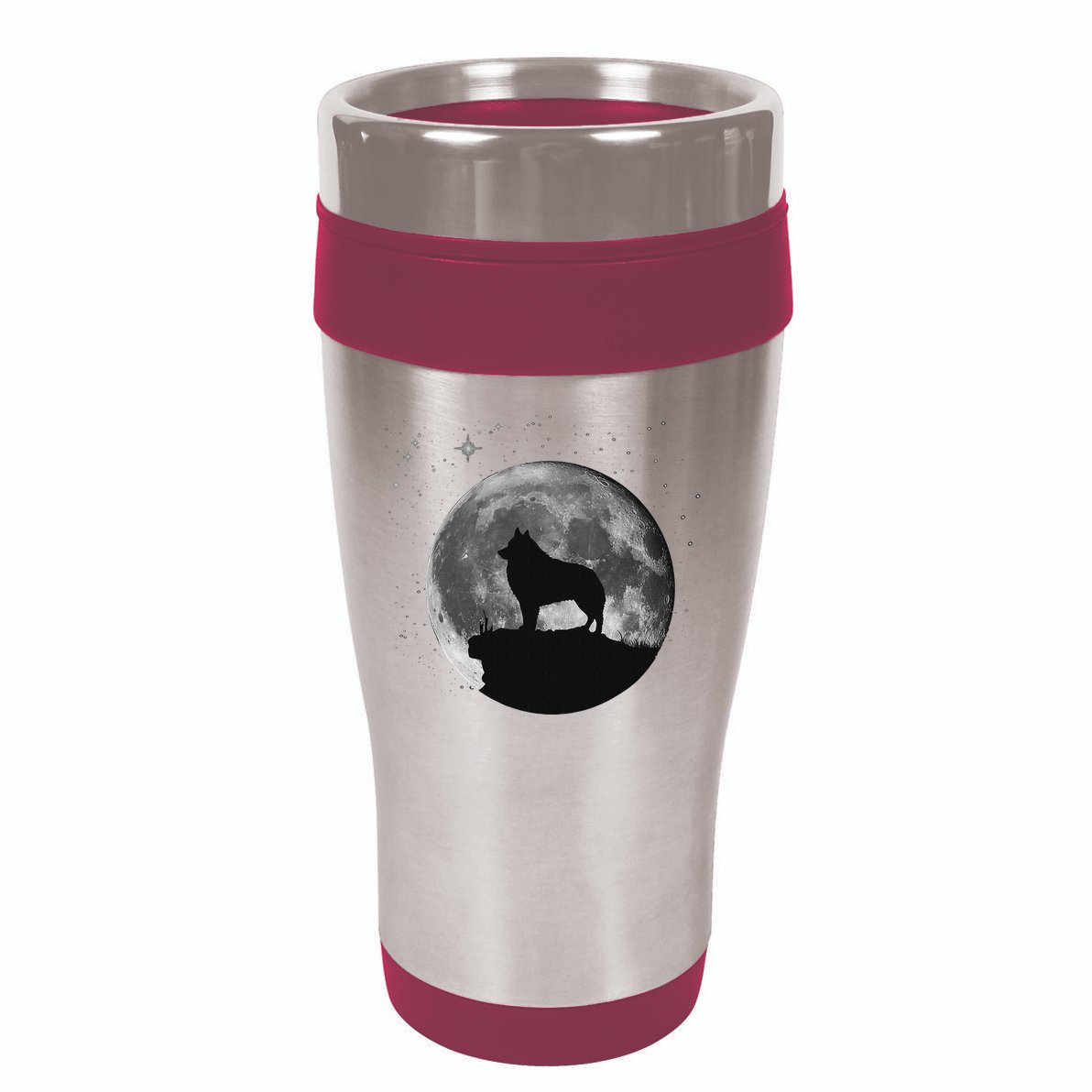 Schipperke Dog Moon 16oz Travel Tumbler