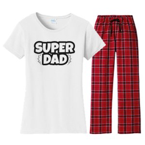 Super Dad Matching Family Pajama Women's Flannel Pajama Set