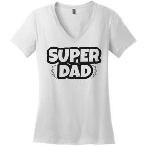 Super Dad Matching Family Pajama Women's V-Neck T-Shirt